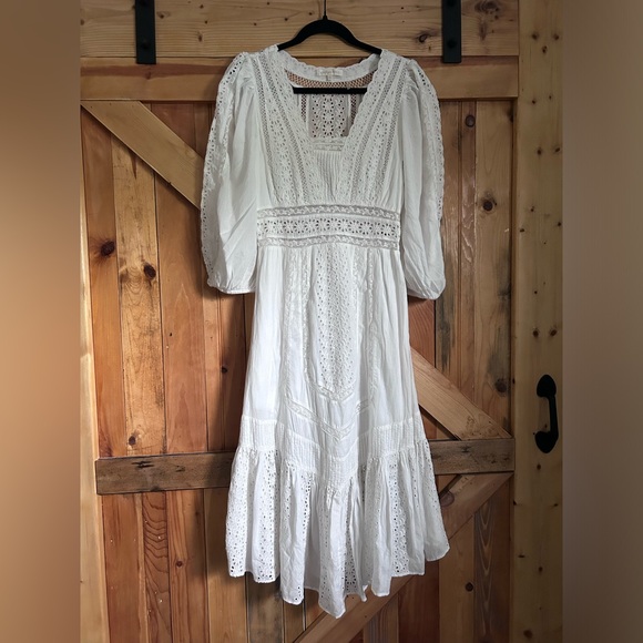 NWOT LoveShackFancy Garrison Dress 4 True White - Picture 4 of 6